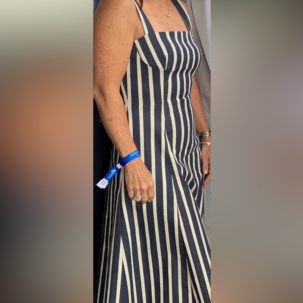 Gianni Bini navy striped sun dress - Picture 4 of 4